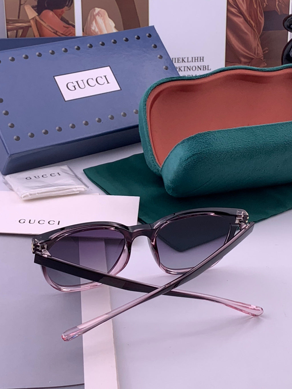Gucci G17723 Round Black Lens Sunglasses for Men & Women - 357915 - detail image 7