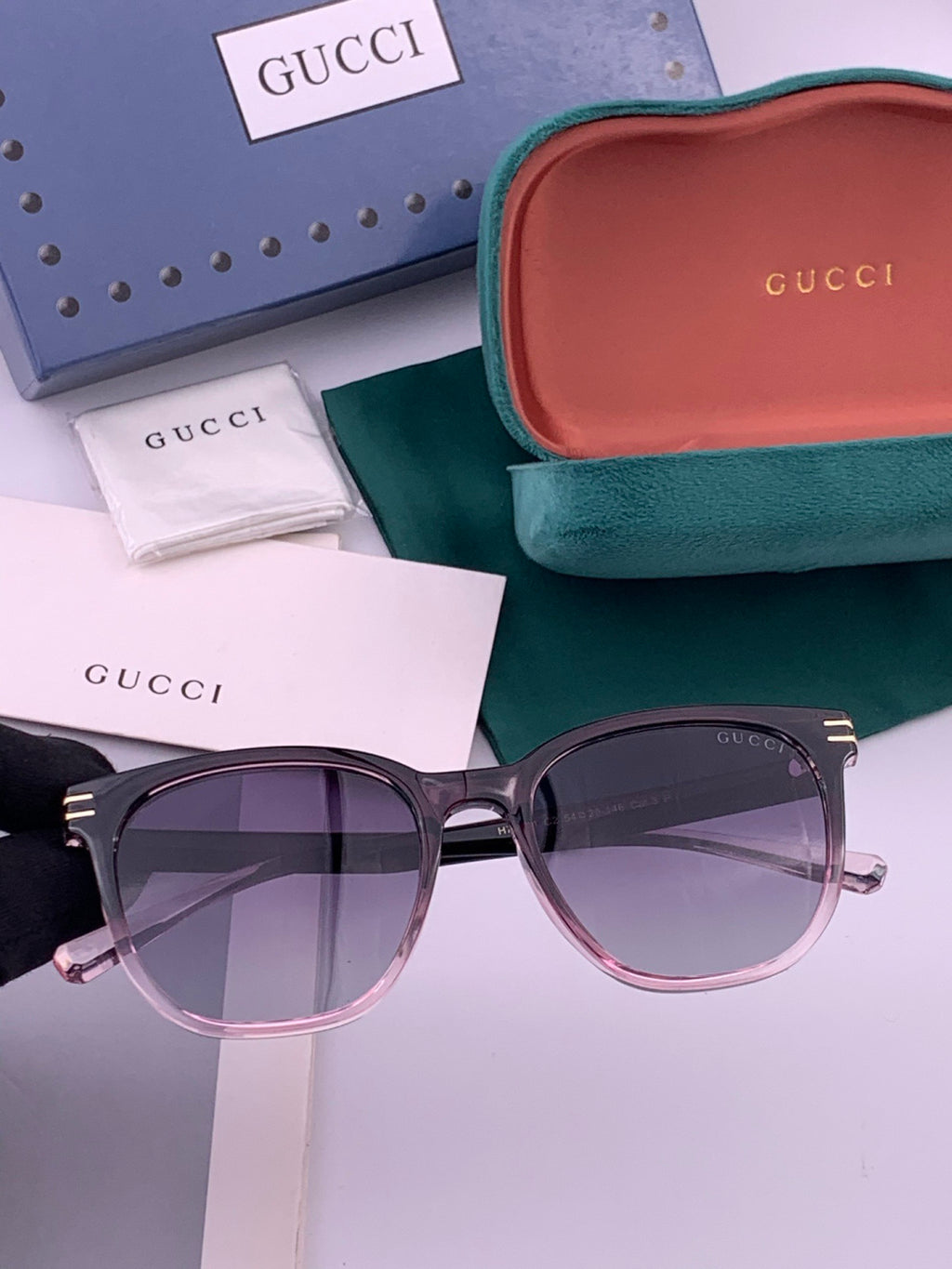 Gucci G17723 Round Black Lens Sunglasses for Men & Women - 357915
