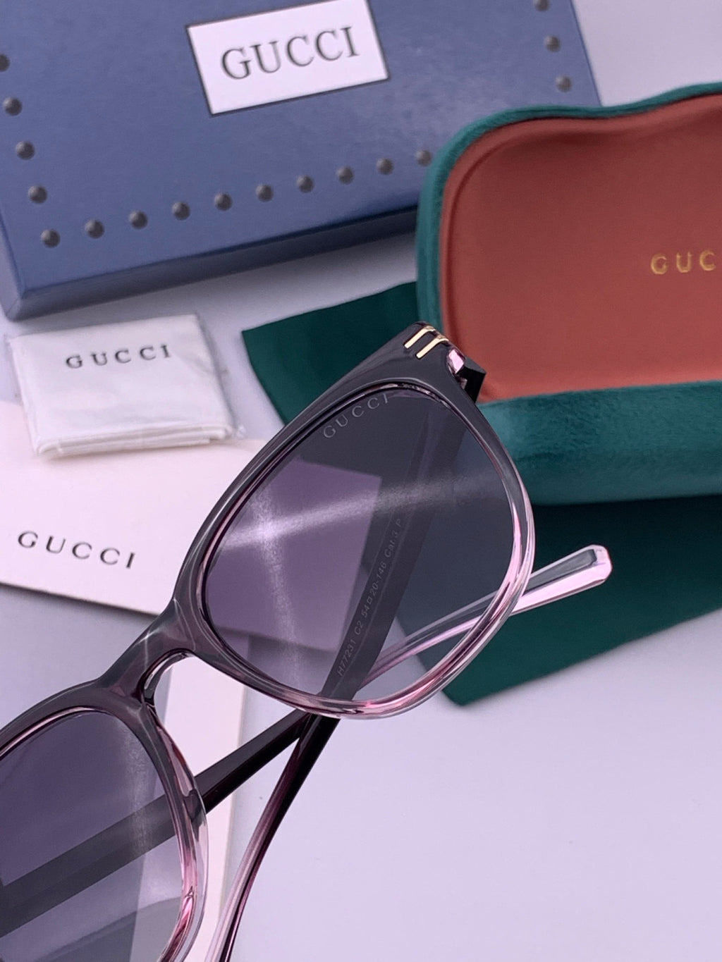 Gucci G17723 Round Black Lens Sunglasses for Men & Women - 357915 - detail image 4