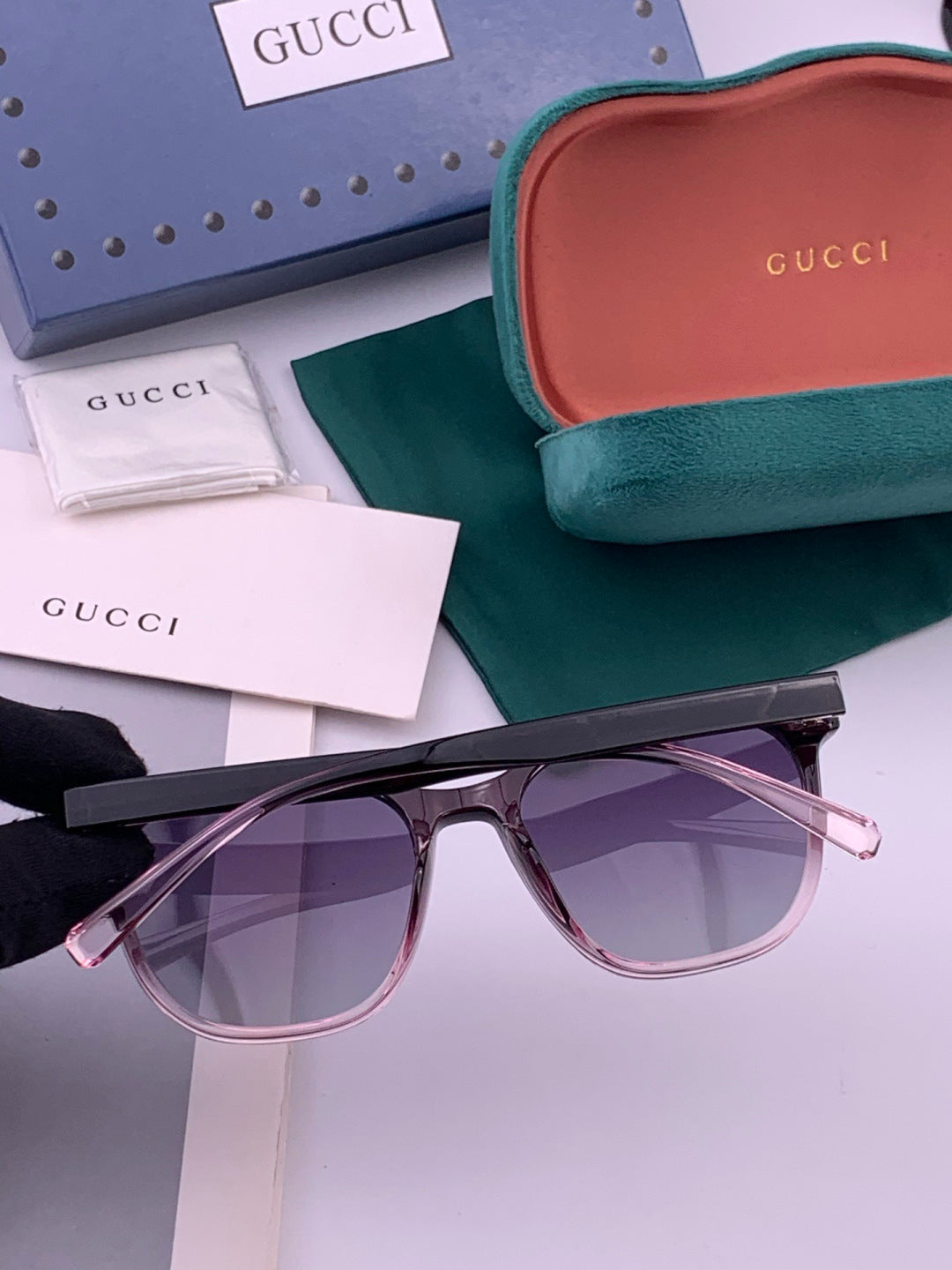 Gucci G17723 Round Black Lens Sunglasses for Men & Women - 357915 - detail image 6