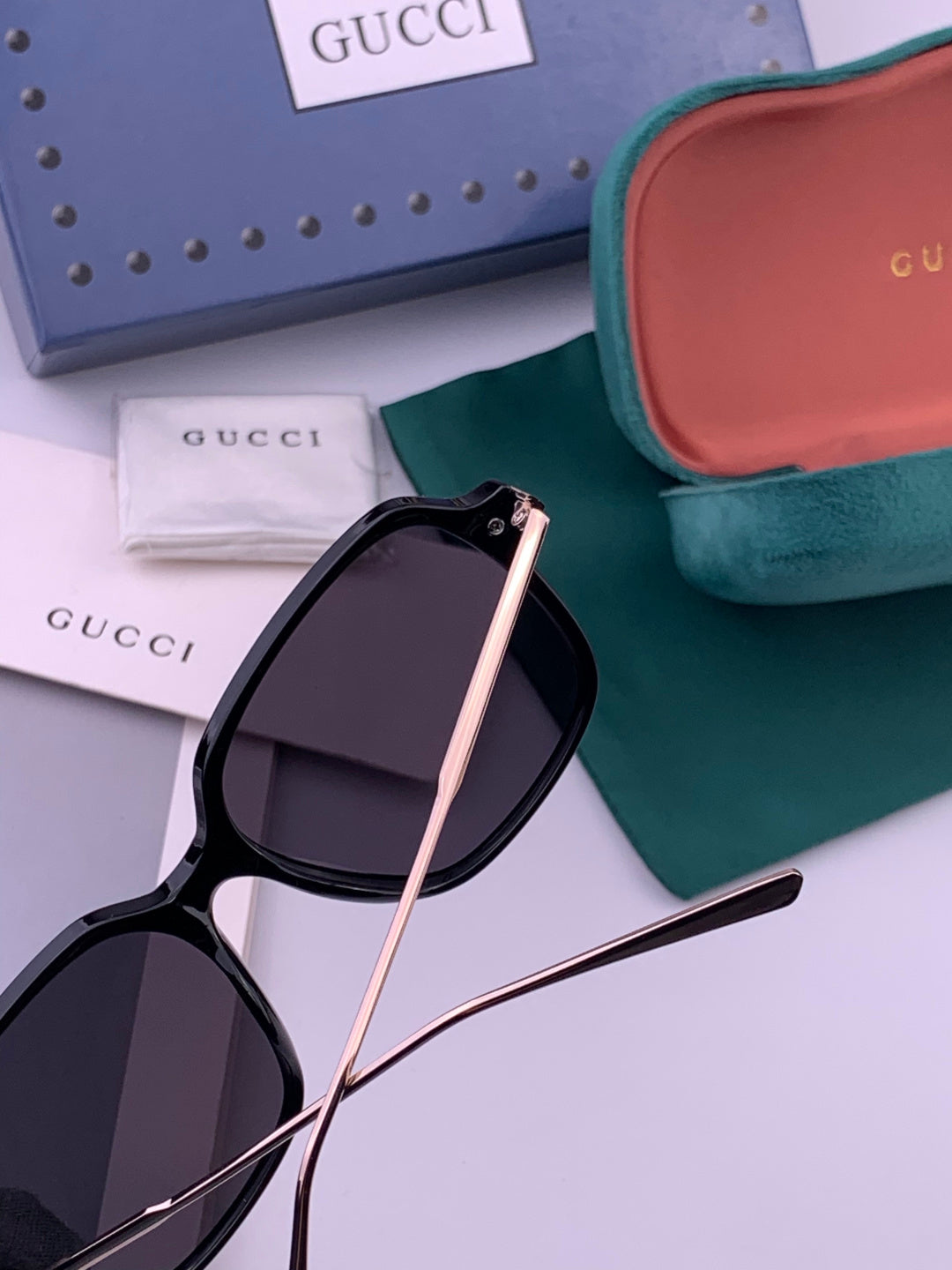 Gucci G87704 Polarized Square Brown Lens Sunglasses for Women - detail image 6