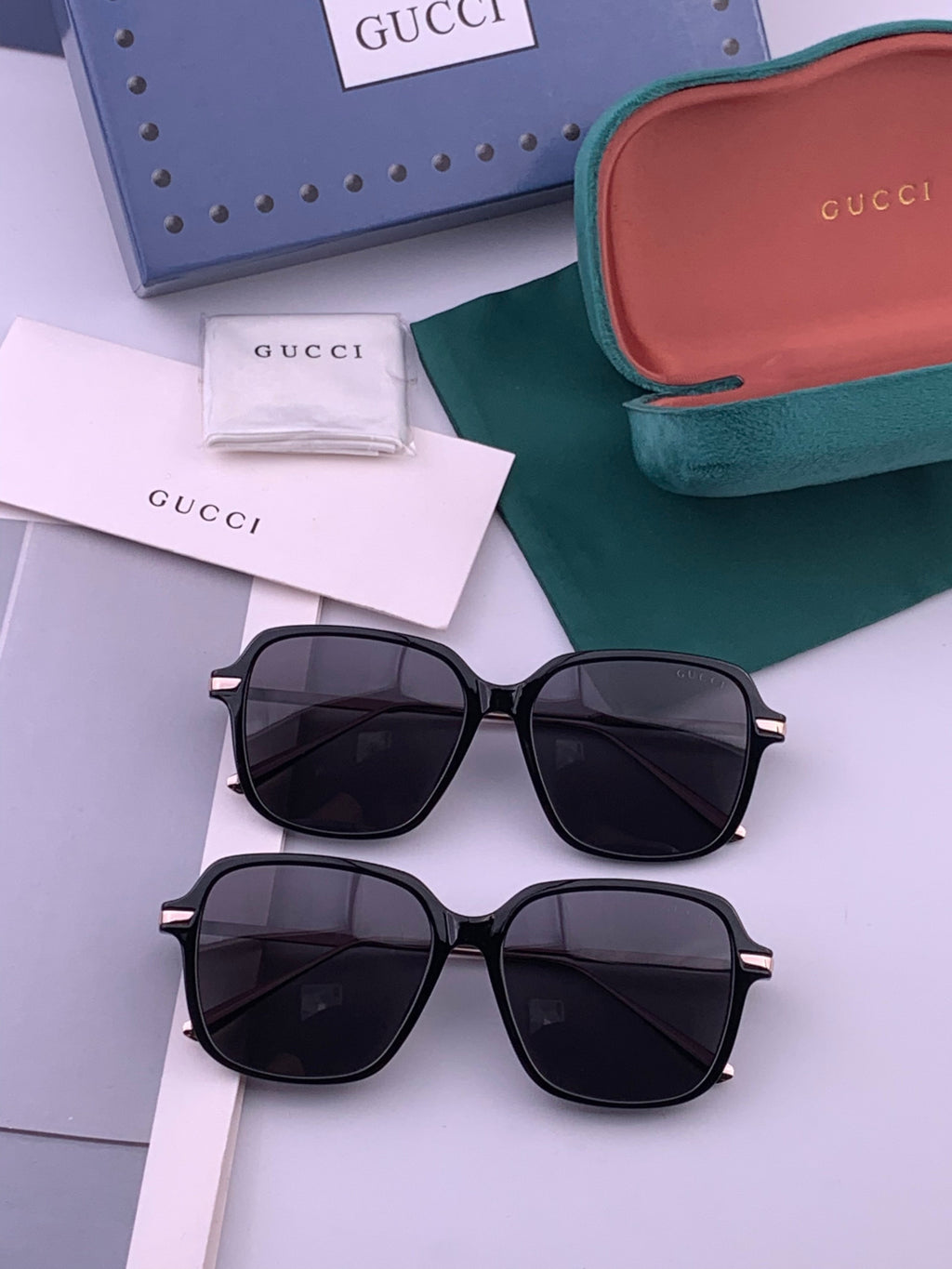Gucci G87704 Polarized Square Brown Lens Sunglasses for Women - detail image 7