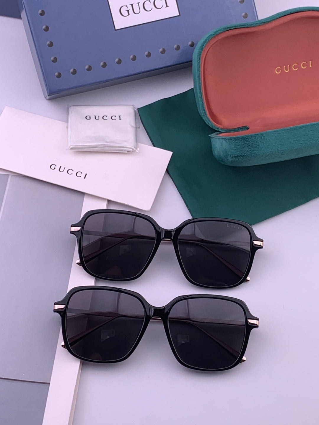Gucci G87704 Polarized Square Brown Lens Sunglasses for Women - detail image 7