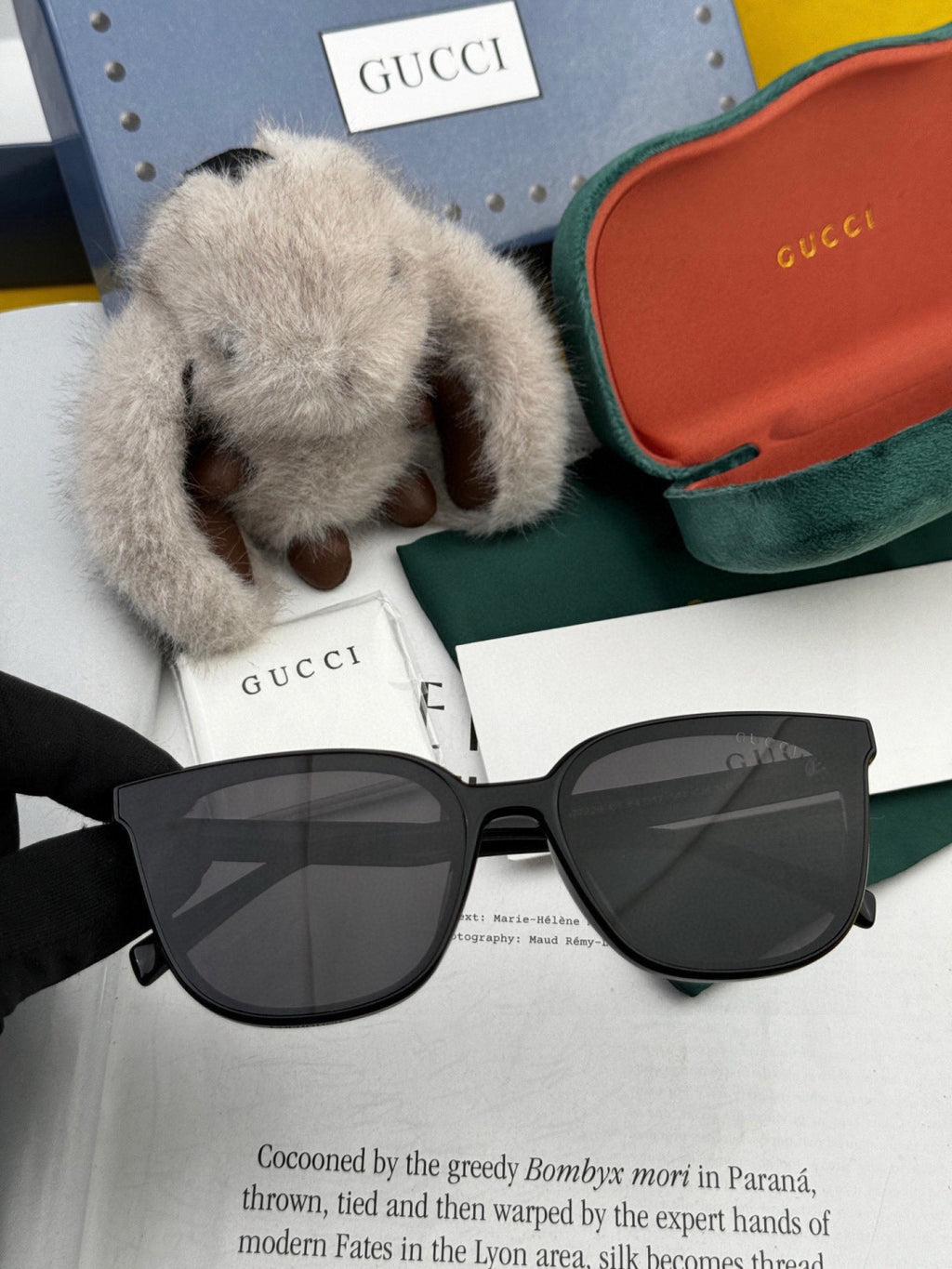 Gucci G97722 Polarized Square Gold Lens Sunglasses for Women - 357918