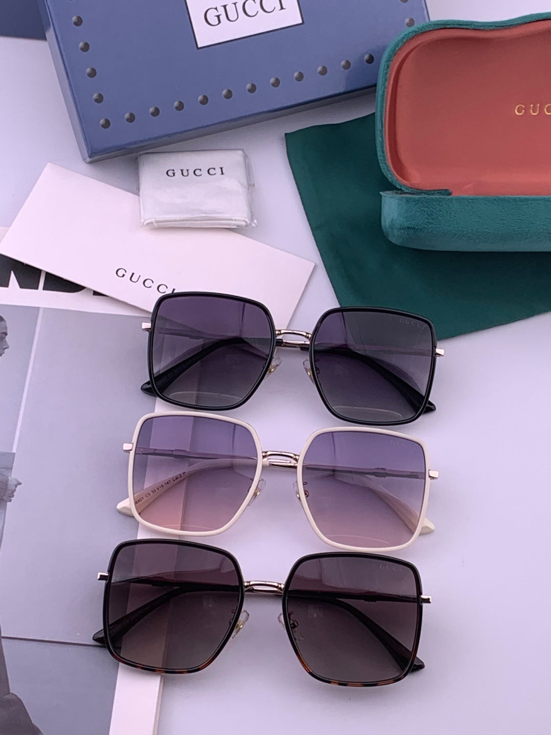 Gucci G1640 Polarized Round Brown Lens Sunglasses for Women - 357921 - detail image 7