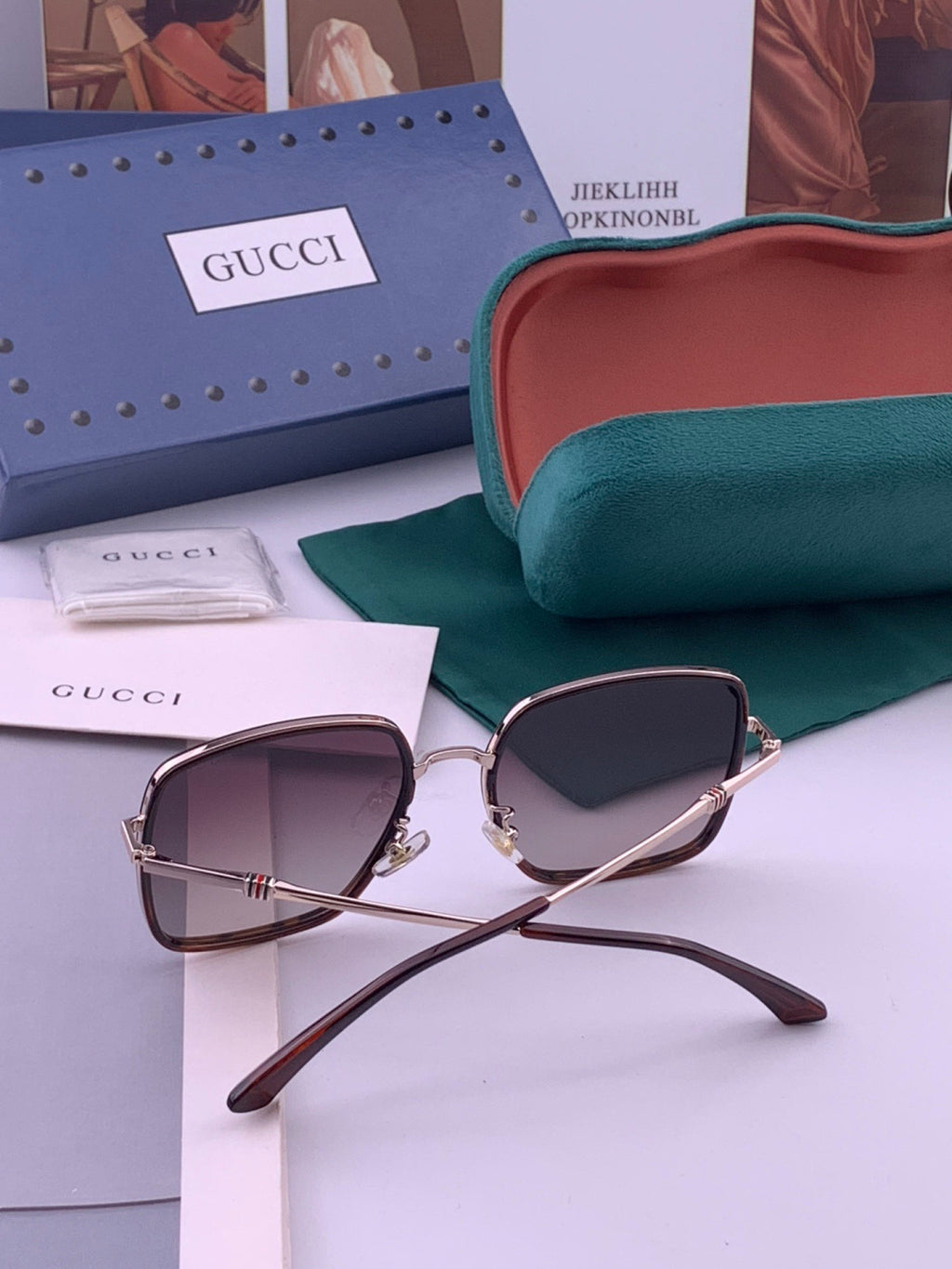 Gucci G1640 Polarized Round Brown Lens Sunglasses for Women - 357921 - detail image 5