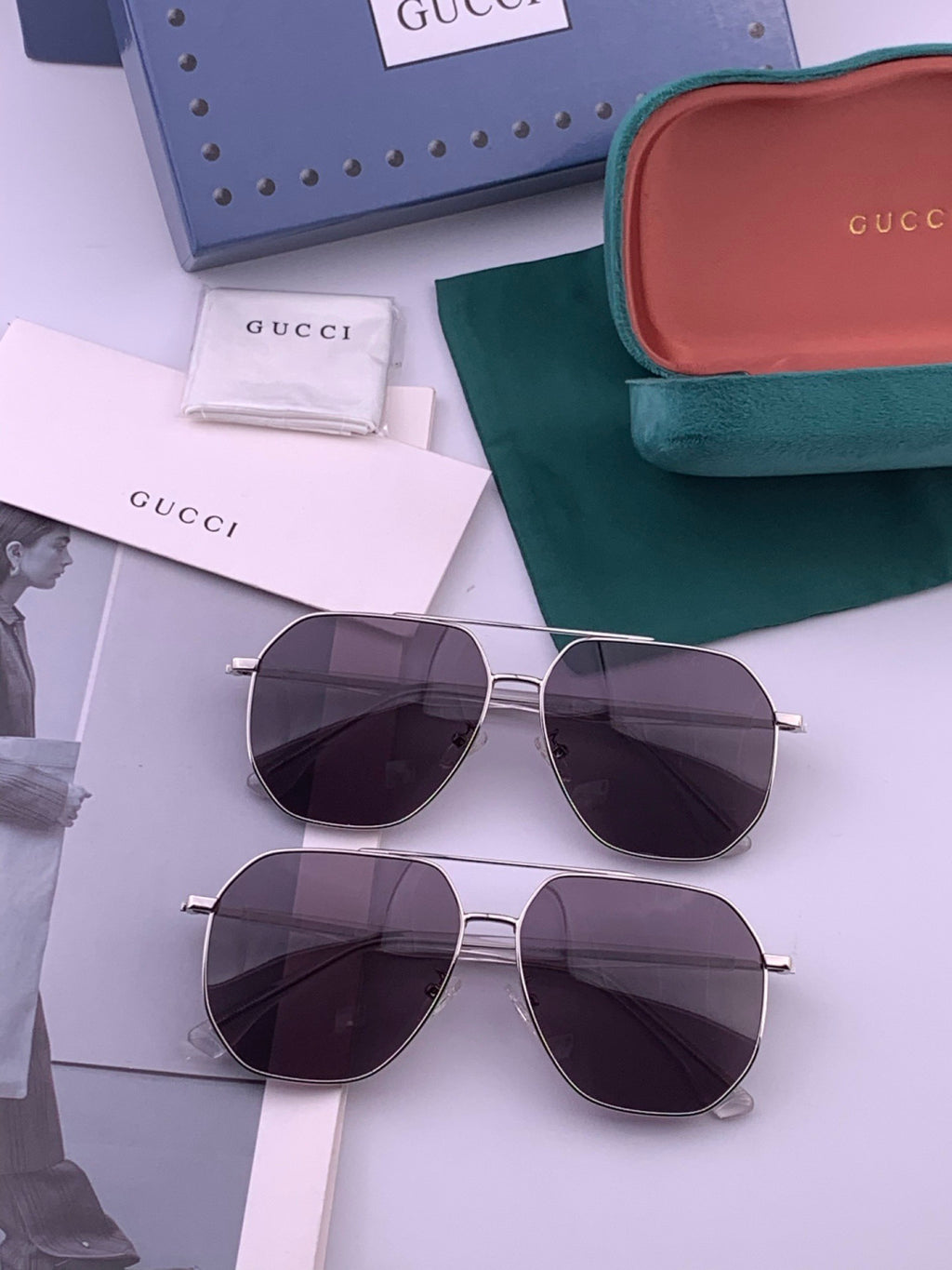 Gucci G4202 Polarized Aviator Orange Lens Sunglasses for Men & Women - 357923 - detail image 7