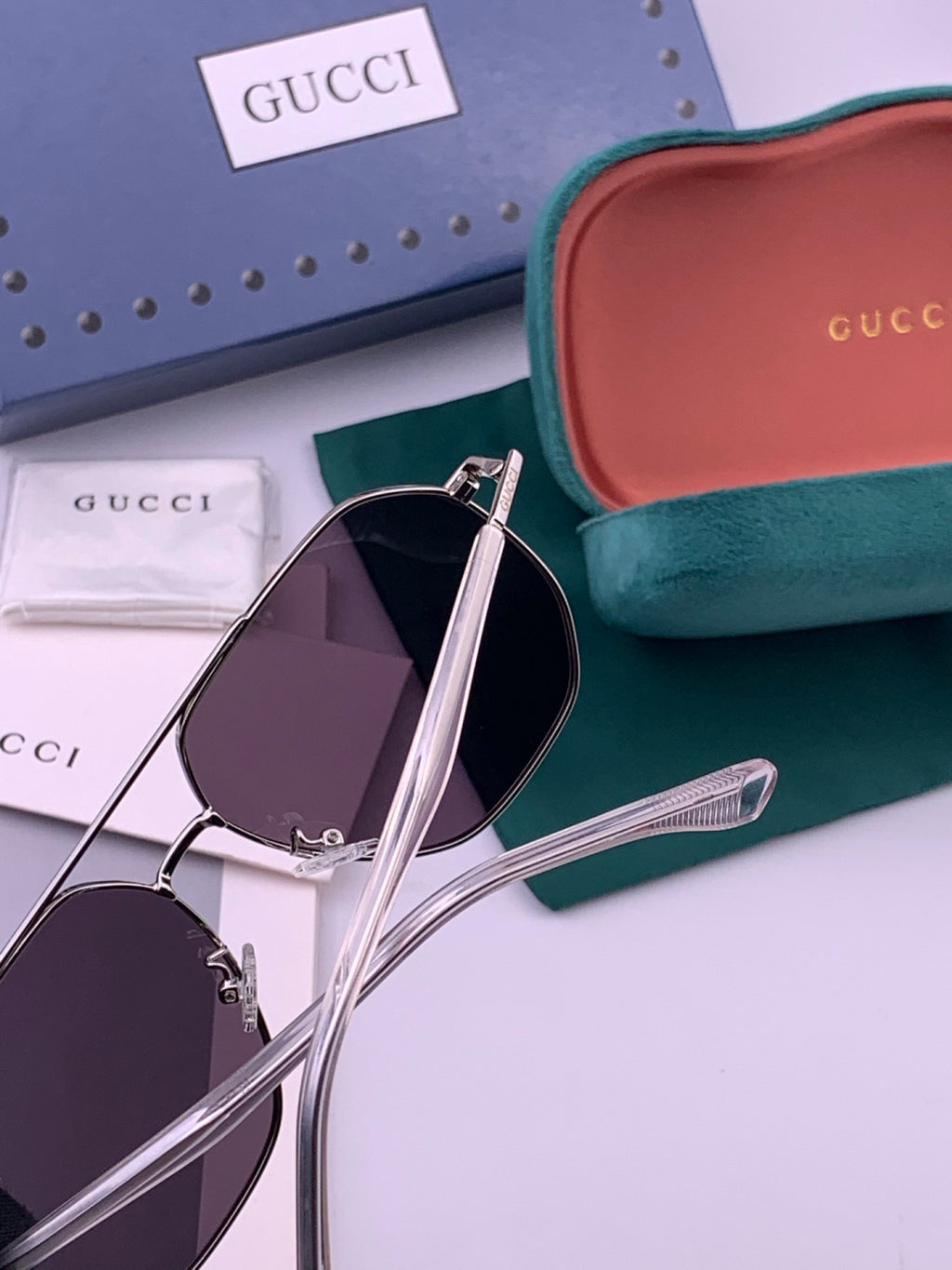 Gucci G4202 Polarized Aviator Orange Lens Sunglasses for Men & Women - 357923 - detail image 5