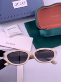 Gucci G0111 Polarized Square Black Lens Sunglasses for Women