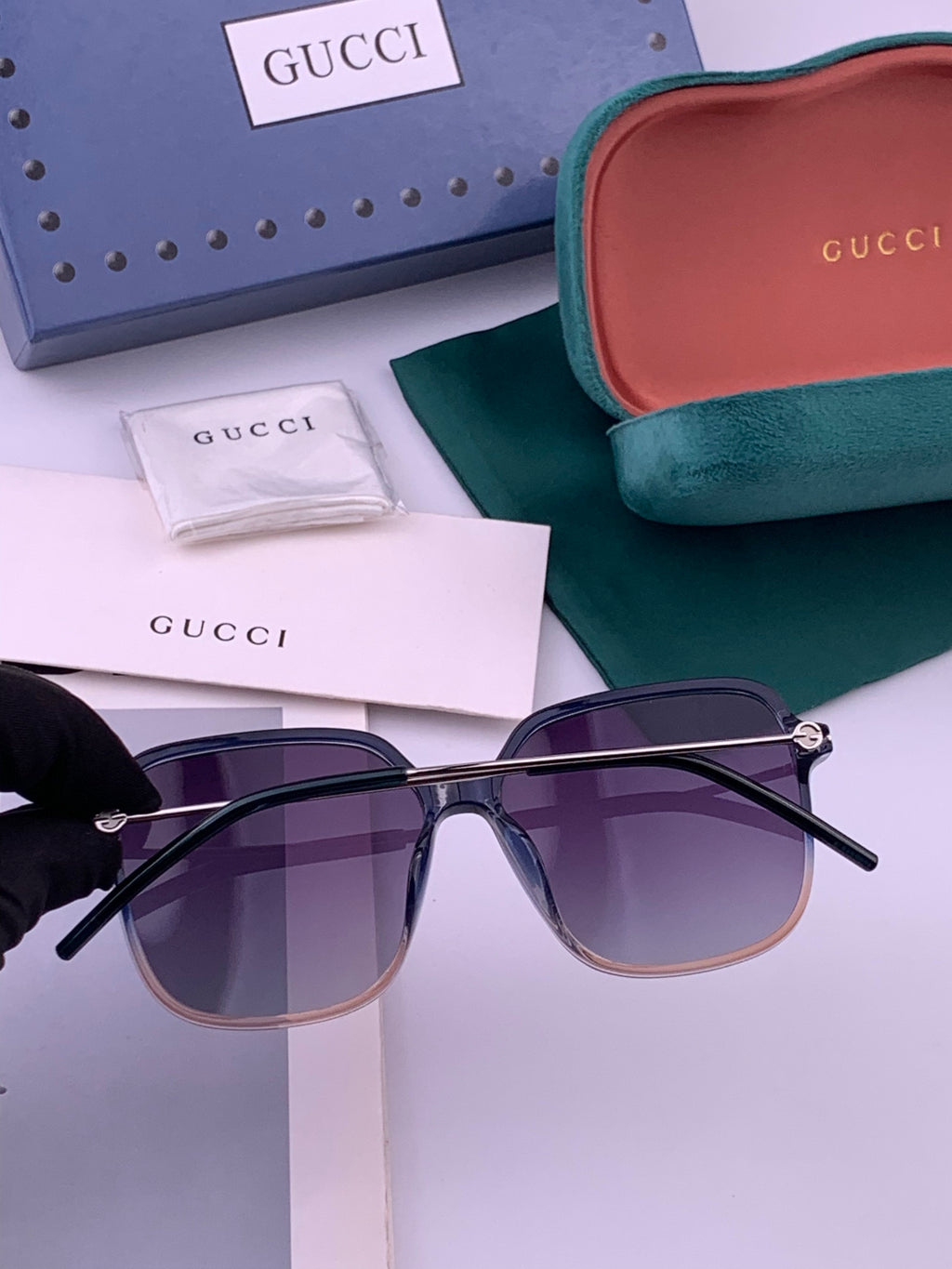 Gucci G9747 Polarized Round Black Lens Sunglasses for Women - 357932 - detail image 5