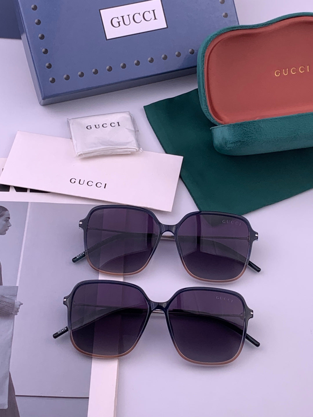 Gucci G9747 Polarized Round Black Lens Sunglasses for Women - 357932 - detail image 6