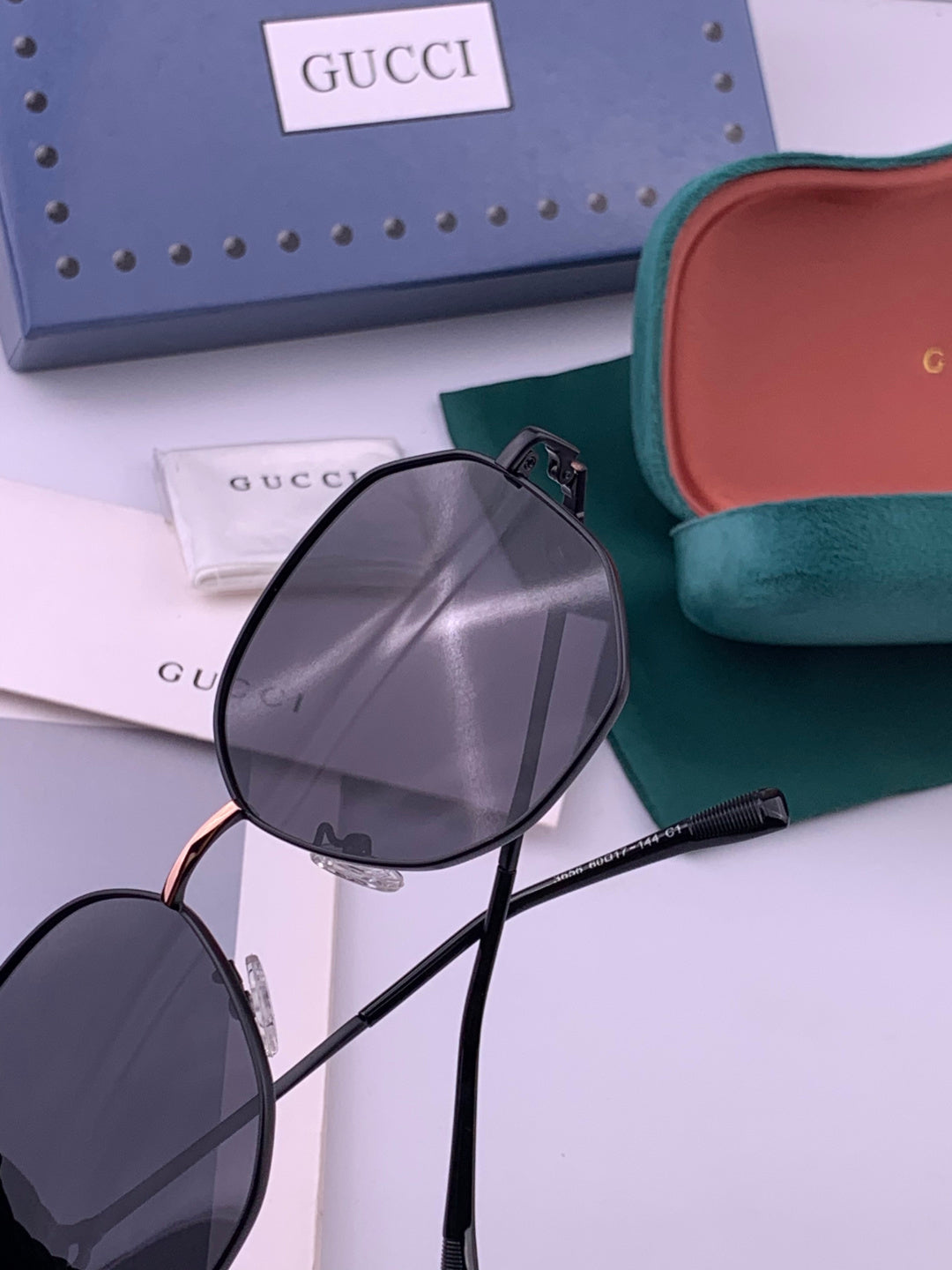 Gucci G6365 Square Black Lens Sunglasses for Men & Women - detail image 3