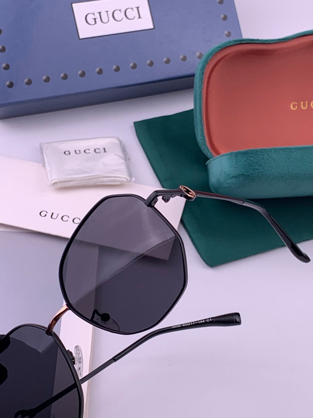 Gucci G6365 Square Black Lens Sunglasses for Men & Women - detail image 2