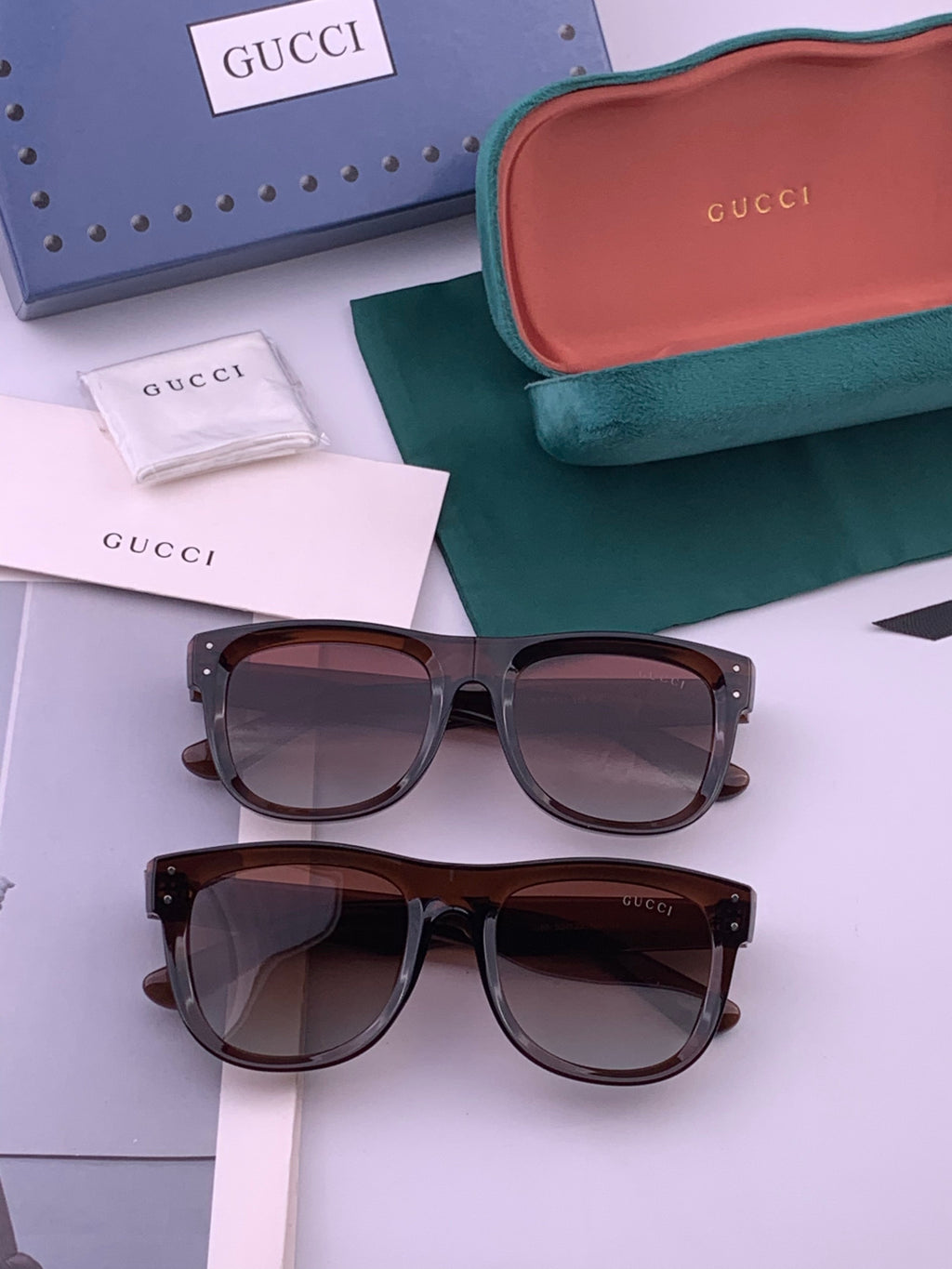 Gucci G9108 Polarized Square Black Lens Sunglasses for Men & Women - 357935 - detail image 6