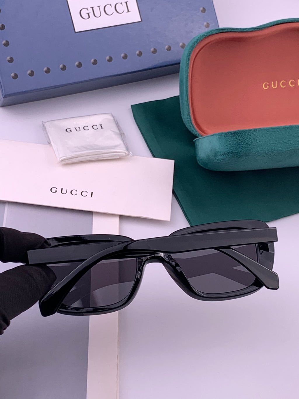 Gucci G5906 Polarized Square Black Lens Sunglasses for Men & Women - 357893 - detail image 7