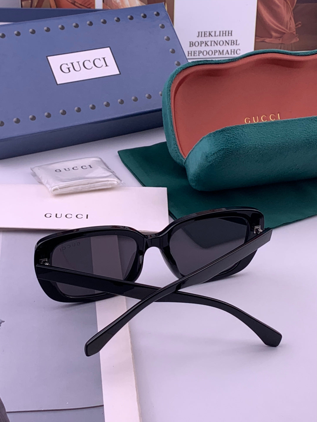 Gucci G5906 Polarized Square Black Lens Sunglasses for Men & Women - 357893 - detail image 5