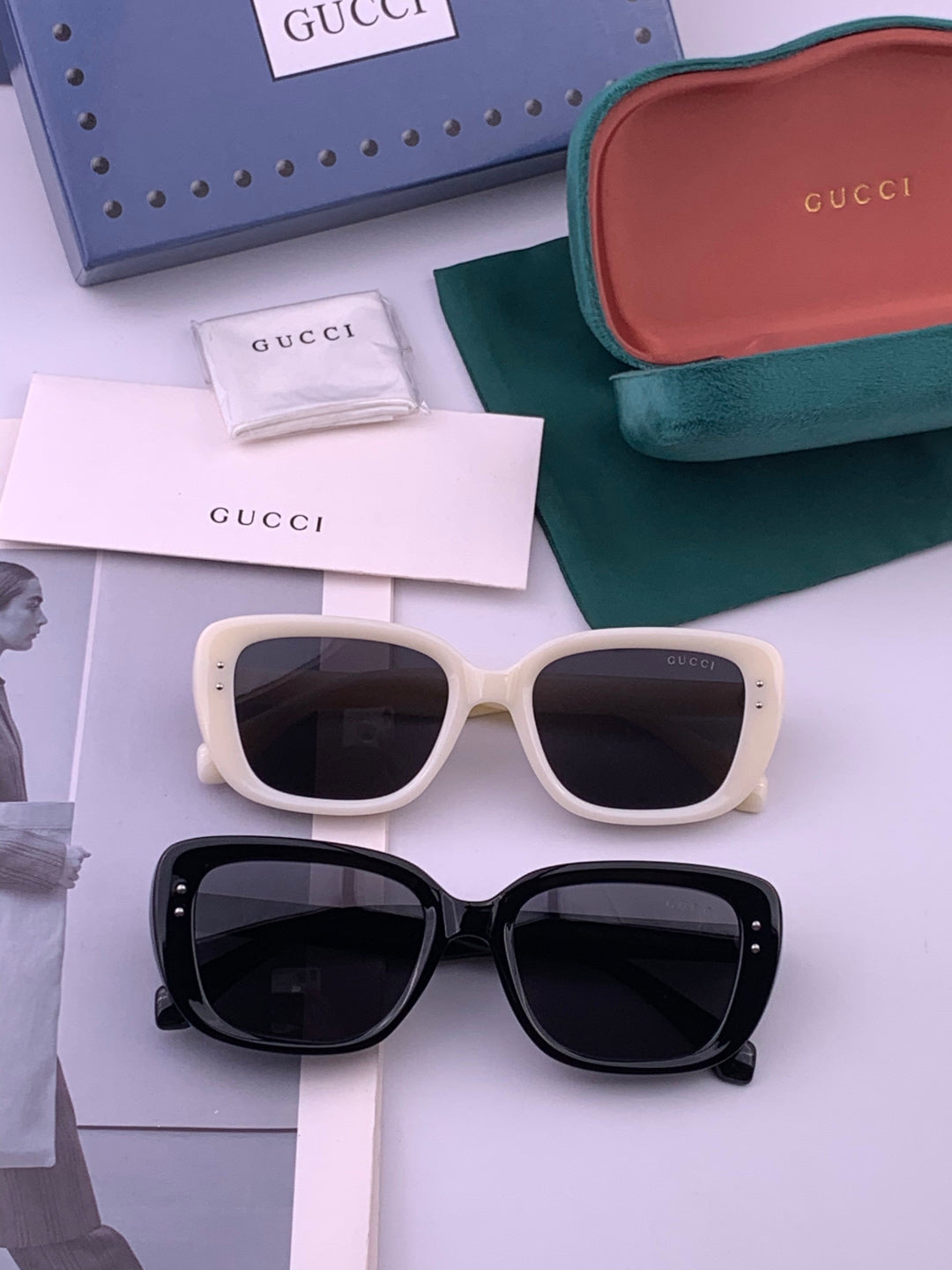 Gucci G5906 Polarized Square Black Lens Sunglasses for Men & Women - 357894 - detail image 7