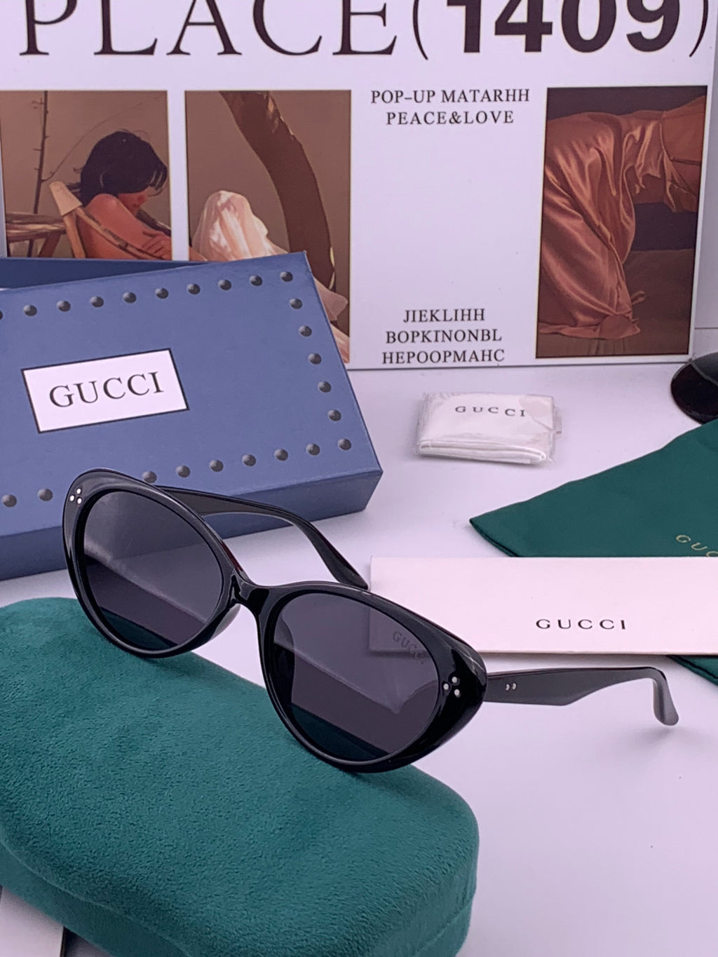 Gucci G65504 Polarized Fashion Black Lens Sunglasses for Men & Women - 357895