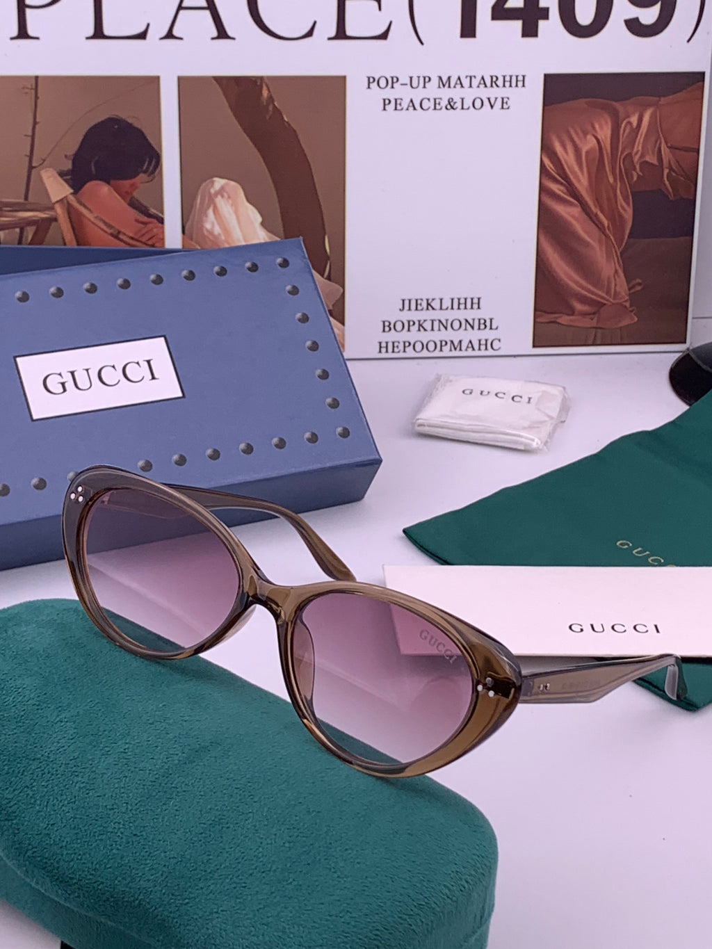 Gucci G65504 Polarized Fashion Black Lens Sunglasses for Men & Women - 357896 - detail image 2