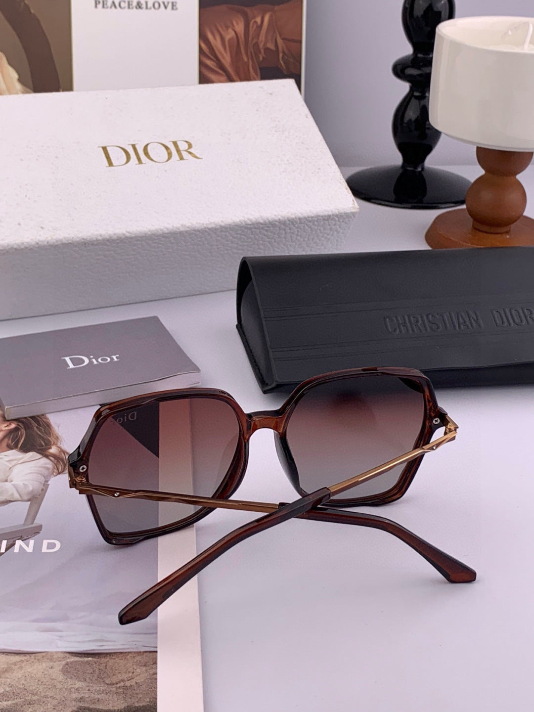 Dior D2130 Polarized Metal Fashion Black Lens Sunglasses for Women - 358205 - detail image 2