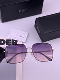 Dior D5813 Polarized Square Black Lens Sunglasses for Men & Women - 358206