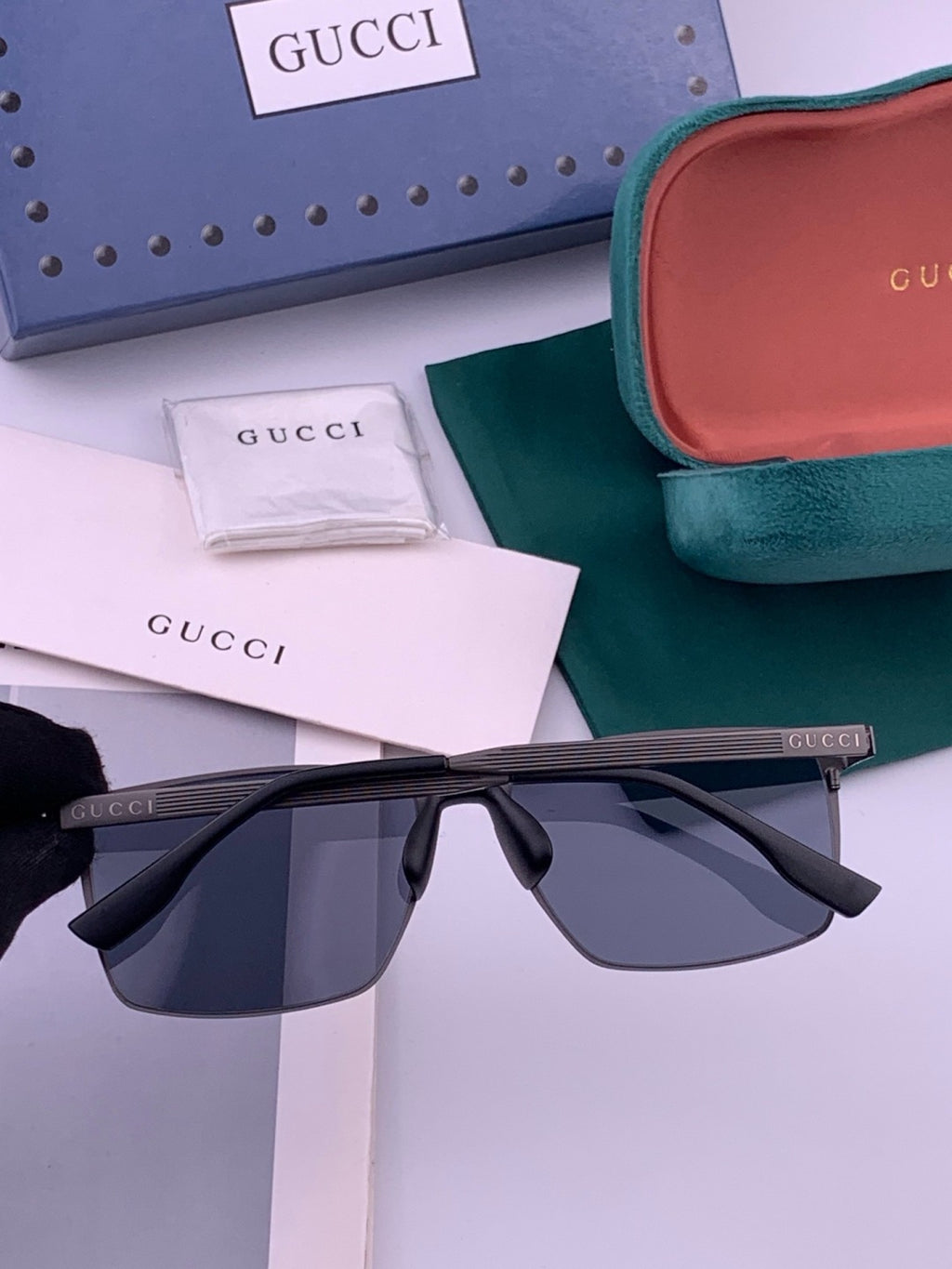Gucci G6225 Polarized Aviator Gold Lens Sunglasses for Men - 357898 - detail image 6