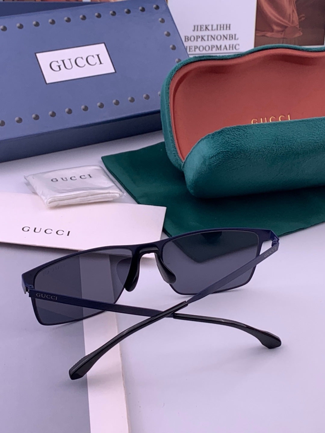 Gucci G6225 Polarized Aviator Gold Lens Sunglasses for Men - 357899 - detail image 5