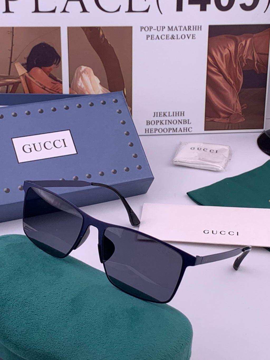 Gucci G6225 Polarized Aviator Gold Lens Sunglasses for Men - 357899 - detail image 2