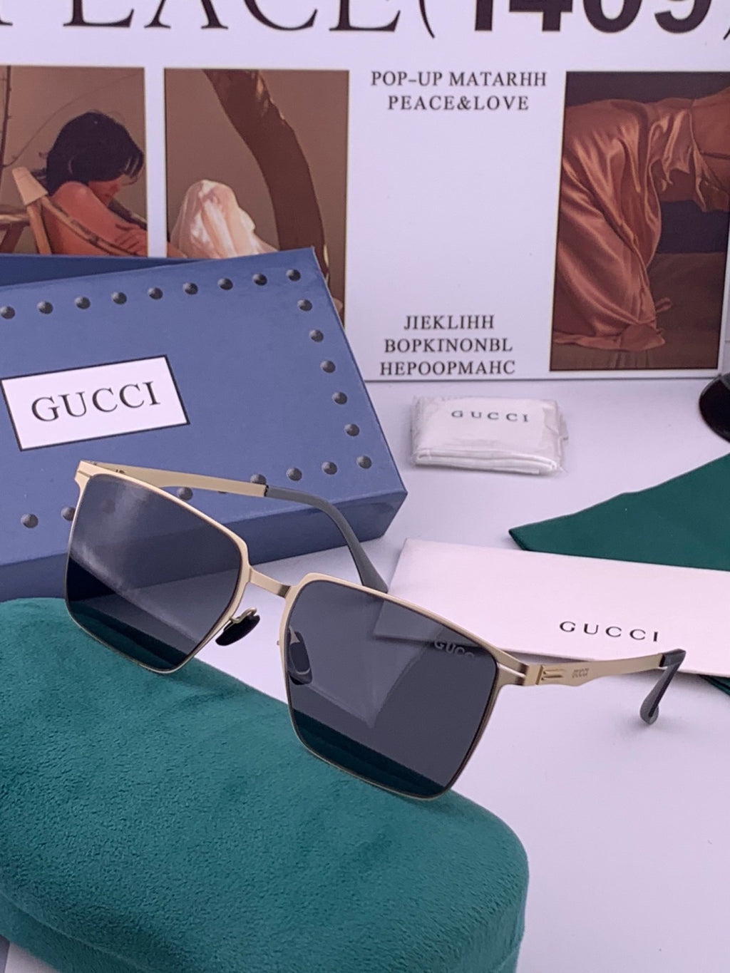 Gucci G9881 Fashion Gold Lens Sunglasses for Men & Women - 357902 - detail image 2