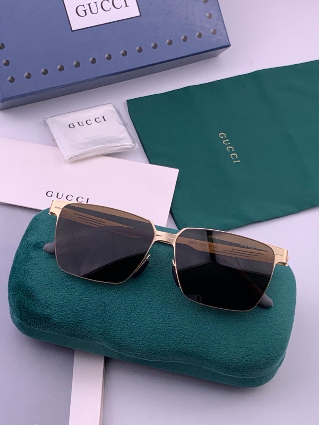 Gucci G9882 Polarized Fashion Gold Lens Sunglasses for Men & Women - 357905 - detail image 7