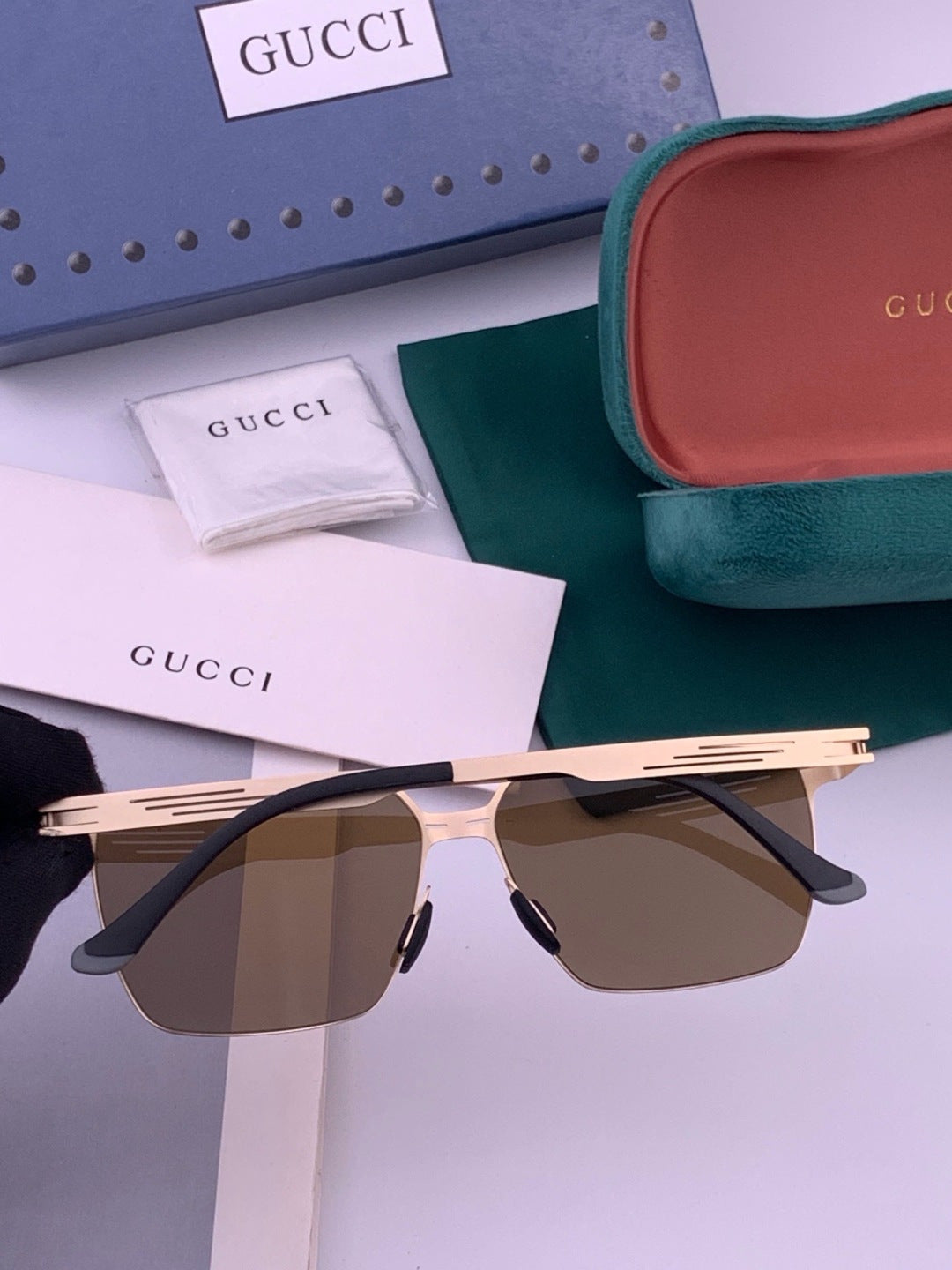 Gucci G9882 Polarized Fashion Gold Lens Sunglasses for Men & Women - 357905 - detail image 6