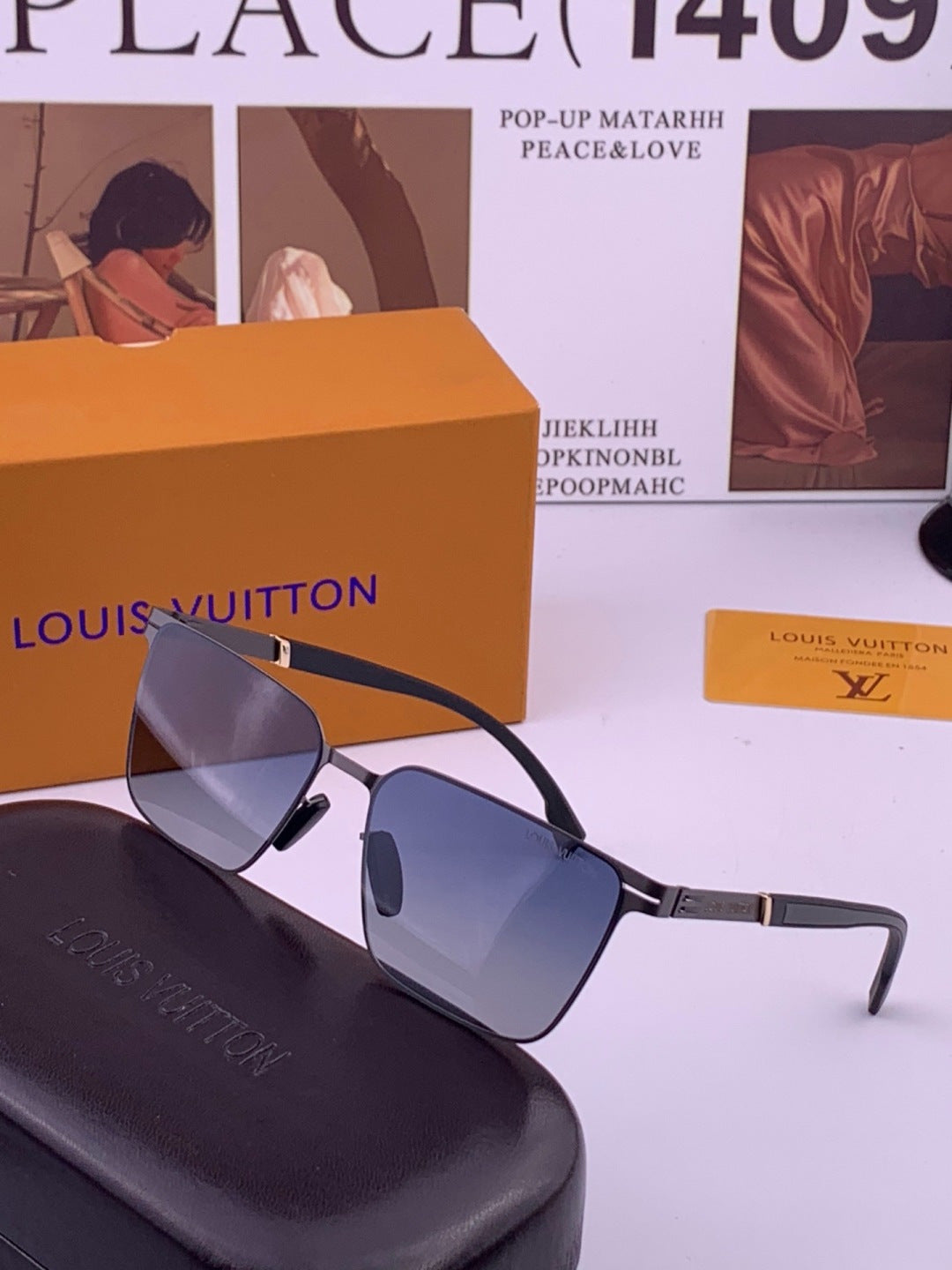 Louis Vuitton L516 Fashion Gold Lens Sunglasses for Men & Women - 357715 - detail image 2