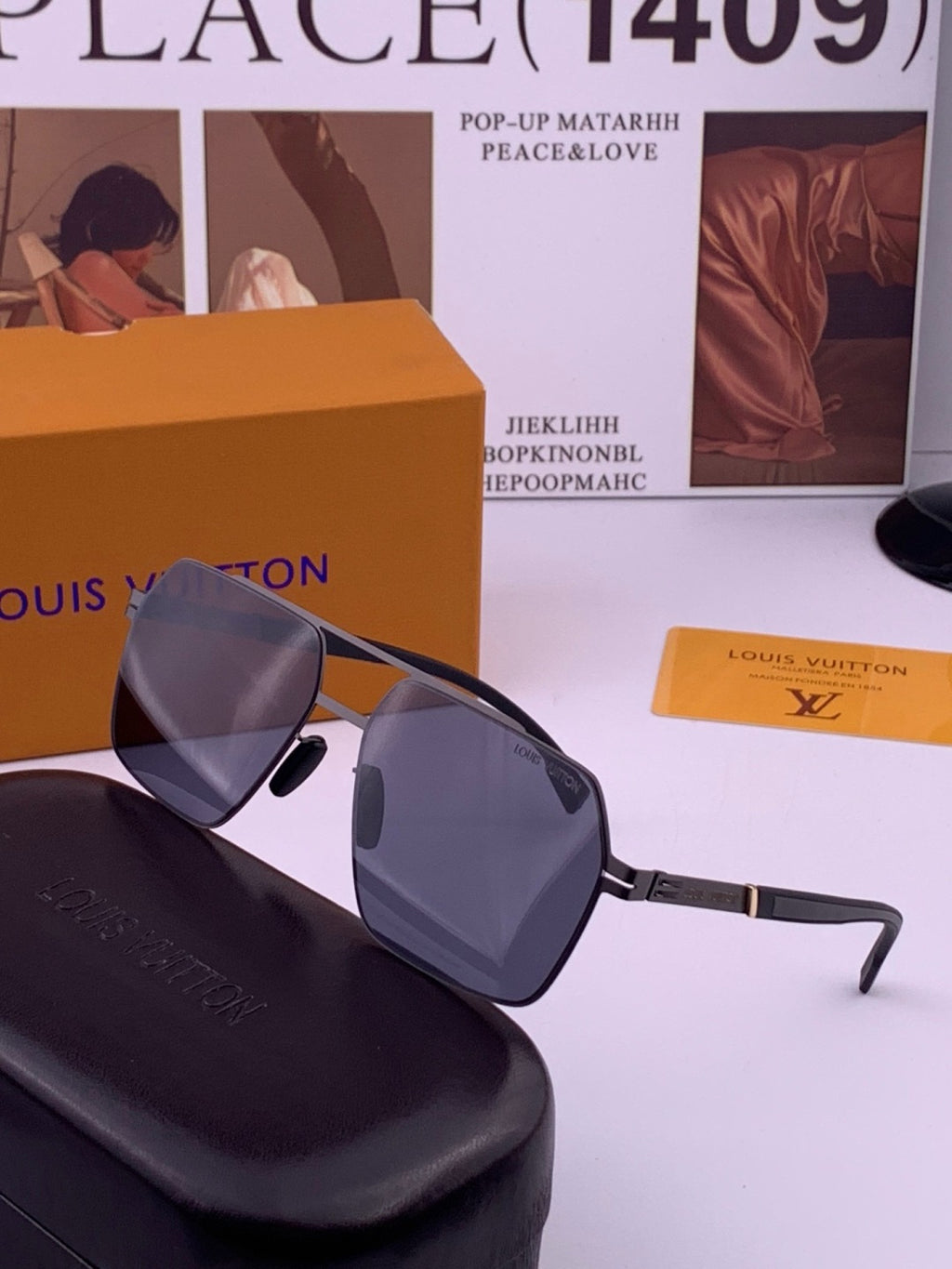Louis Vuitton L313 Fashion Gold Lens Sunglasses for Men & Women - 357728 - detail image 2