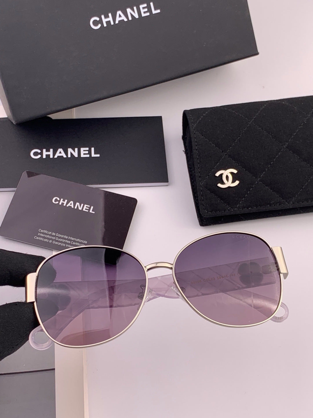 Chanel CH65910 Polarized Fashion Black Lens Sunglasses for Women - 357972 - detail image 3