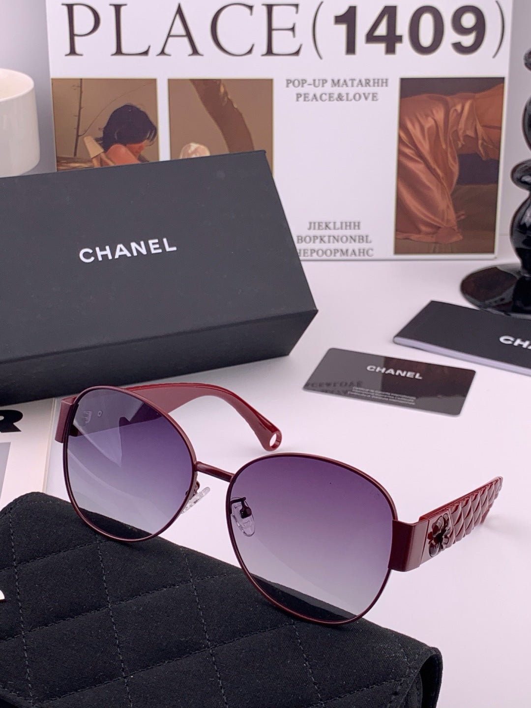 Chanel CH65910 Polarized Fashion Black Lens Sunglasses for Women - 357972 - detail image 4