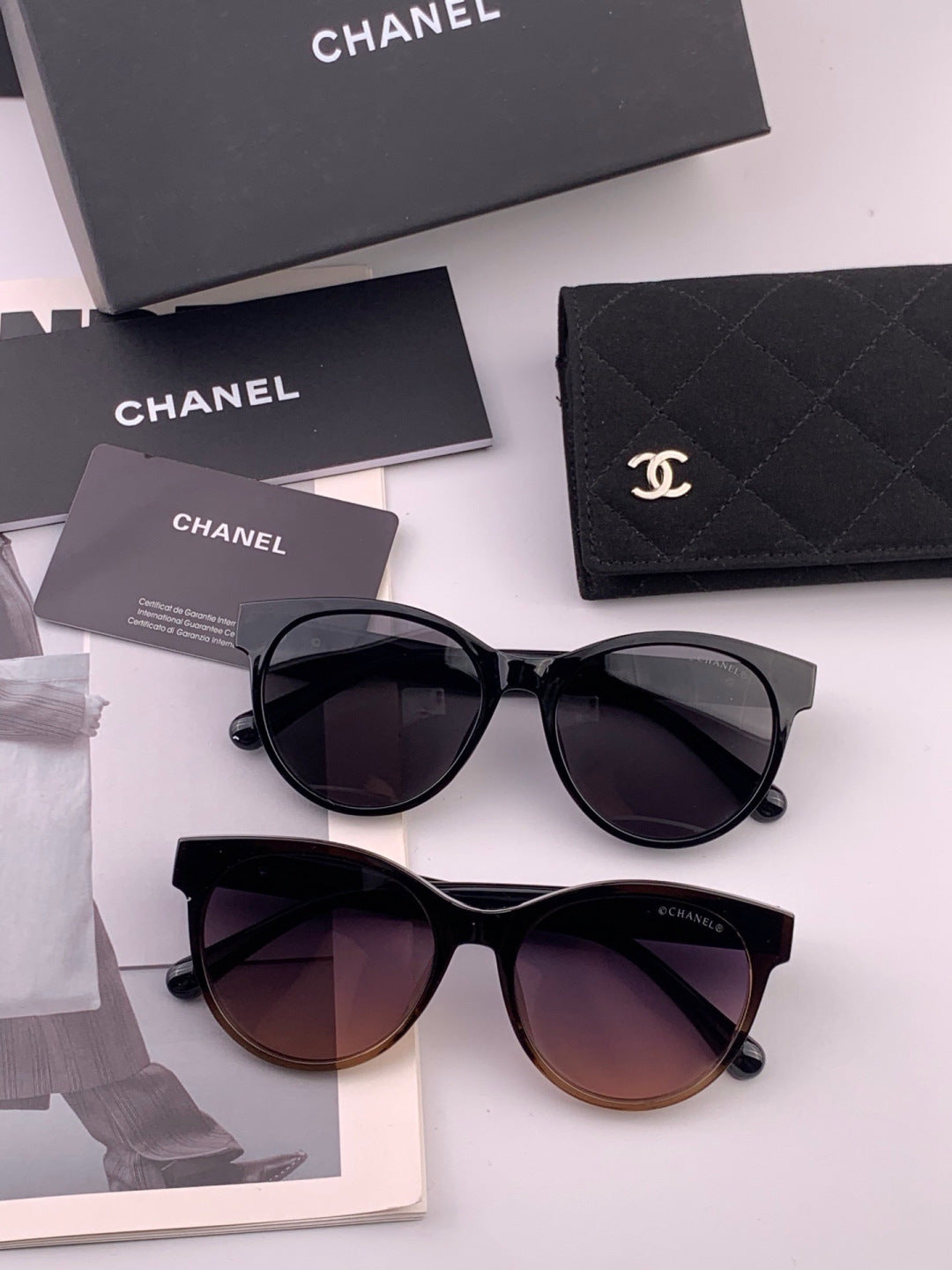 Chanel CH1787 Polarized Round Pink Lens Sunglasses for Women - 357974 - detail image 7