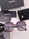 Chanel CH4787 Polarized Square Gold Lens Sunglasses for Women - 357975