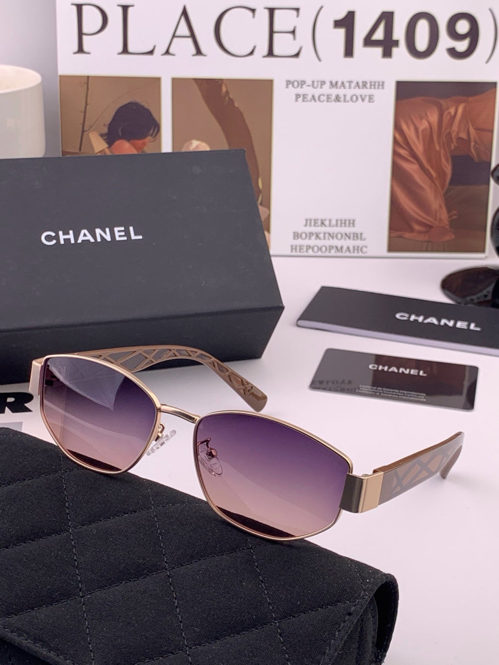Chanel CH29510 Polarized Fashion Blue Lens Sunglasses for Women - 357976 - detail image 5
