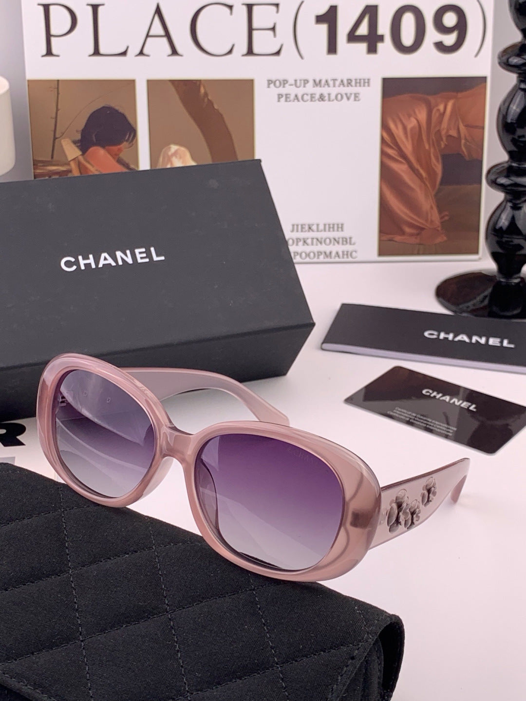 Chanel CH2788 Polarized Round Gold Lens Sunglasses for Men & Women - 357977 - detail image 4