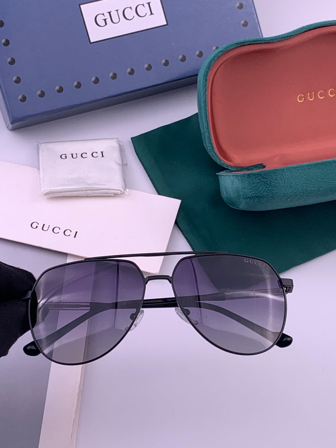 Gucci 5327 Polarized Aviator Gold Lens Sunglasses for Men & Women - 357886 - detail image 3
