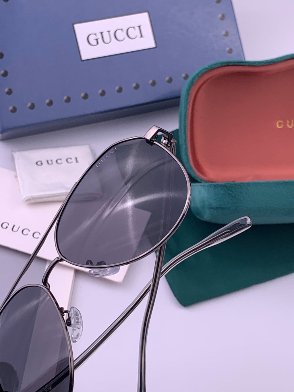 Gucci 5327 Polarized Aviator Gold Lens Sunglasses for Men & Women - 357889 - detail image 6