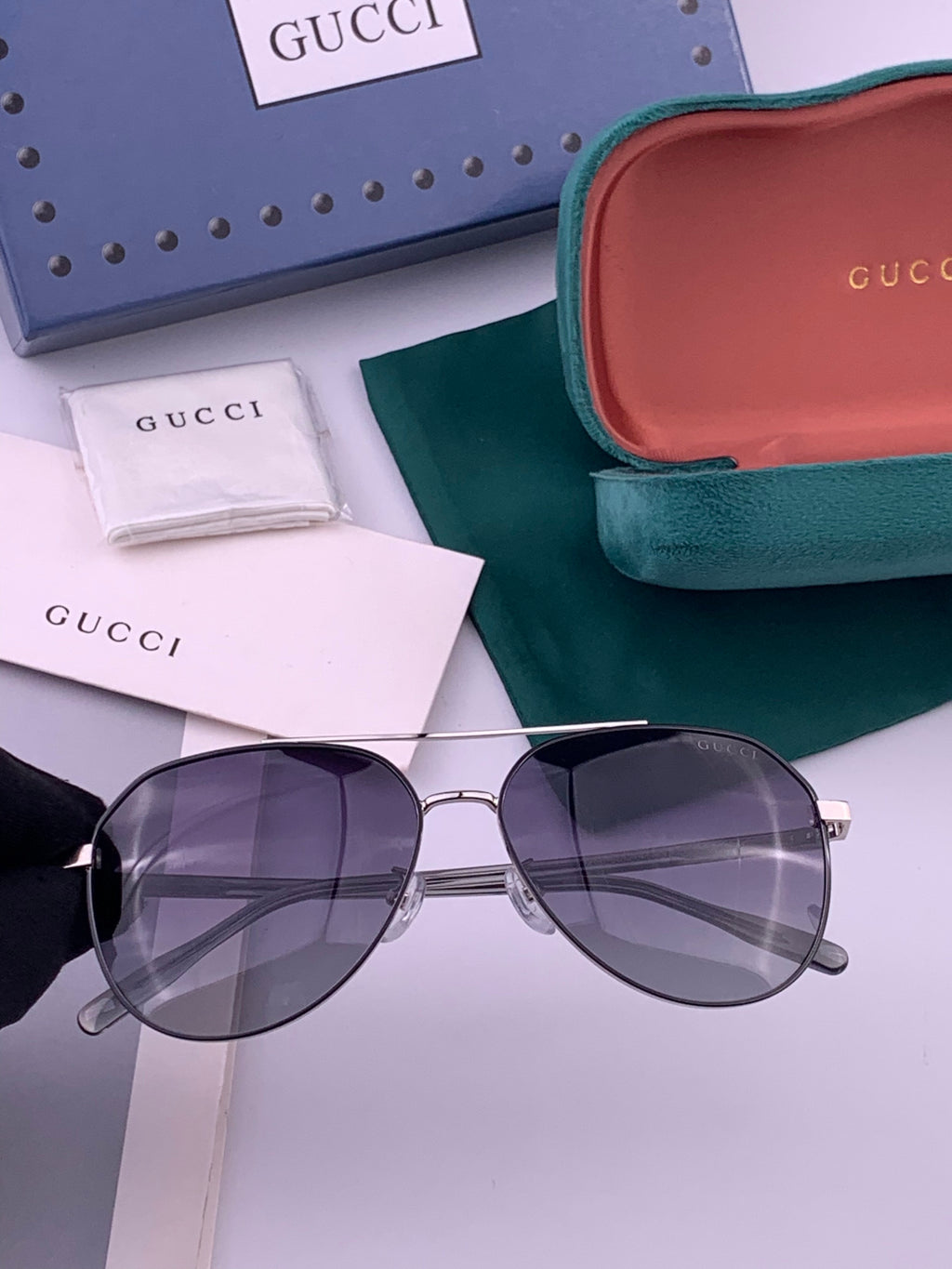 Gucci 5327 Polarized Aviator Gold Lens Sunglasses for Men & Women - 357887