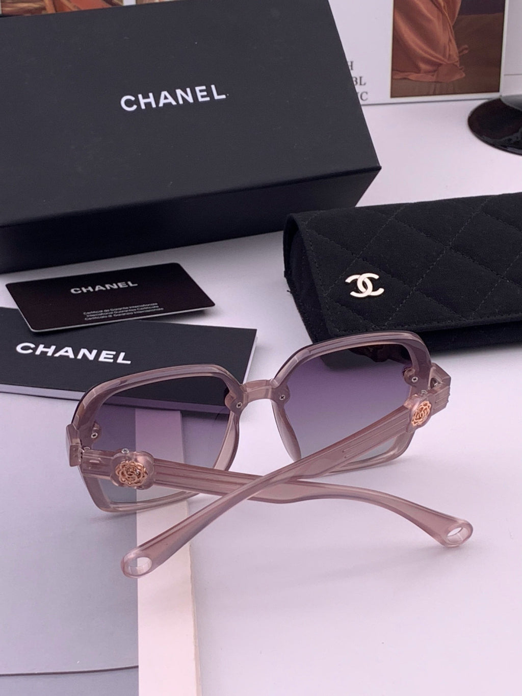 Chanel CH9788 Polarized Oversized Purple Lens Sunglasses for Men & Wo - 357978 - detail image 6