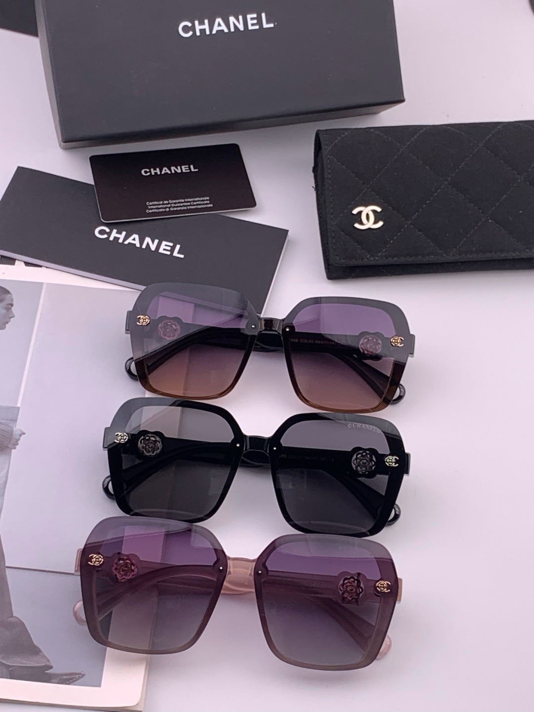 Chanel CH9788 Polarized Oversized Black Lens Sunglasses for Men & Wom - 357979 - detail image 8