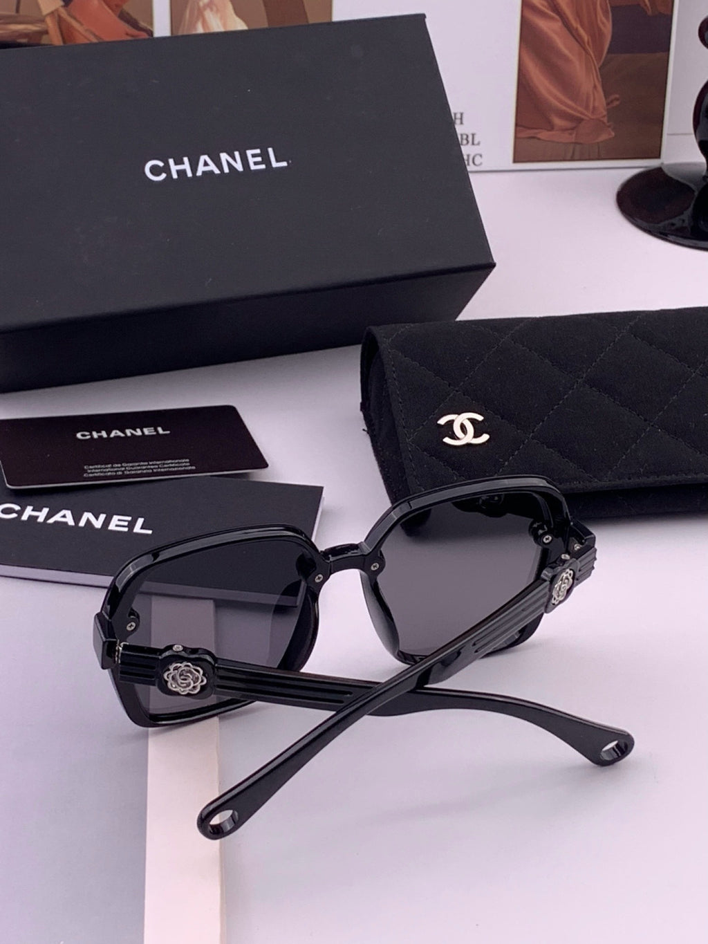 Chanel CH9788 Polarized Oversized Black Lens Sunglasses for Men & Wom - 357979 - detail image 4