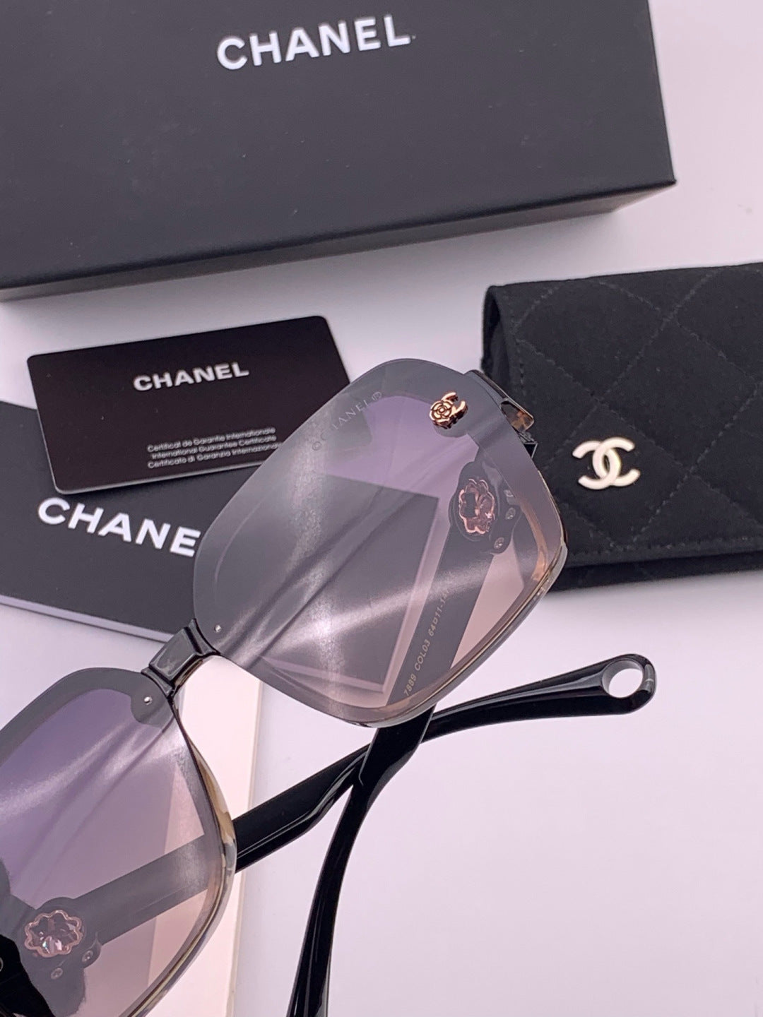 Chanel CH9788 Polarized Oversized Black Lens Sunglasses for Men & Wom - 357980 - detail image 6