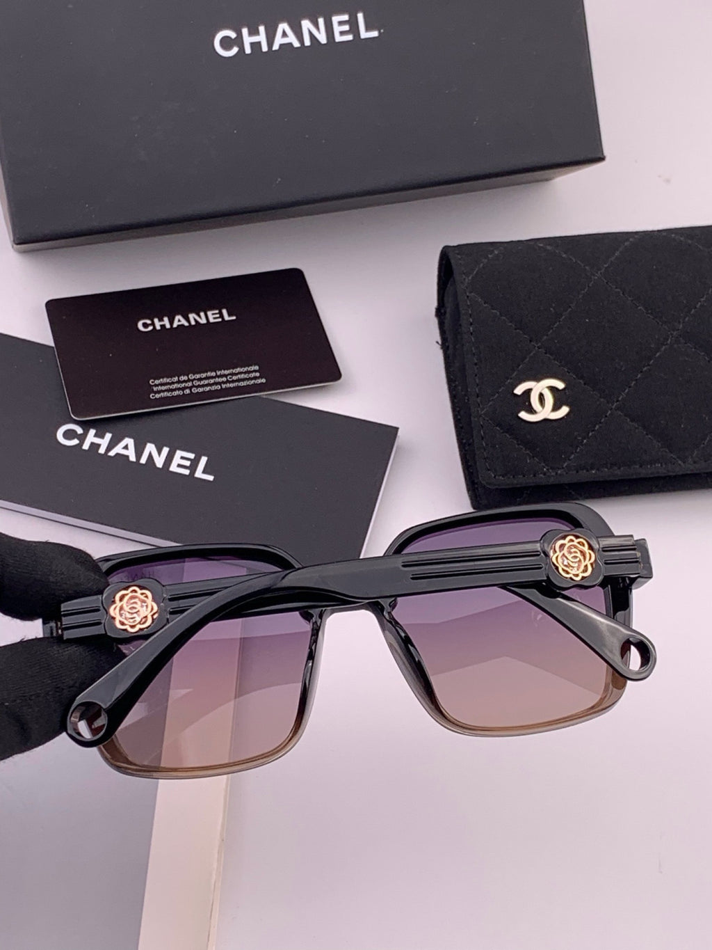 Chanel CH9788 Polarized Oversized Black Lens Sunglasses for Men & Wom - 357980 - detail image 4