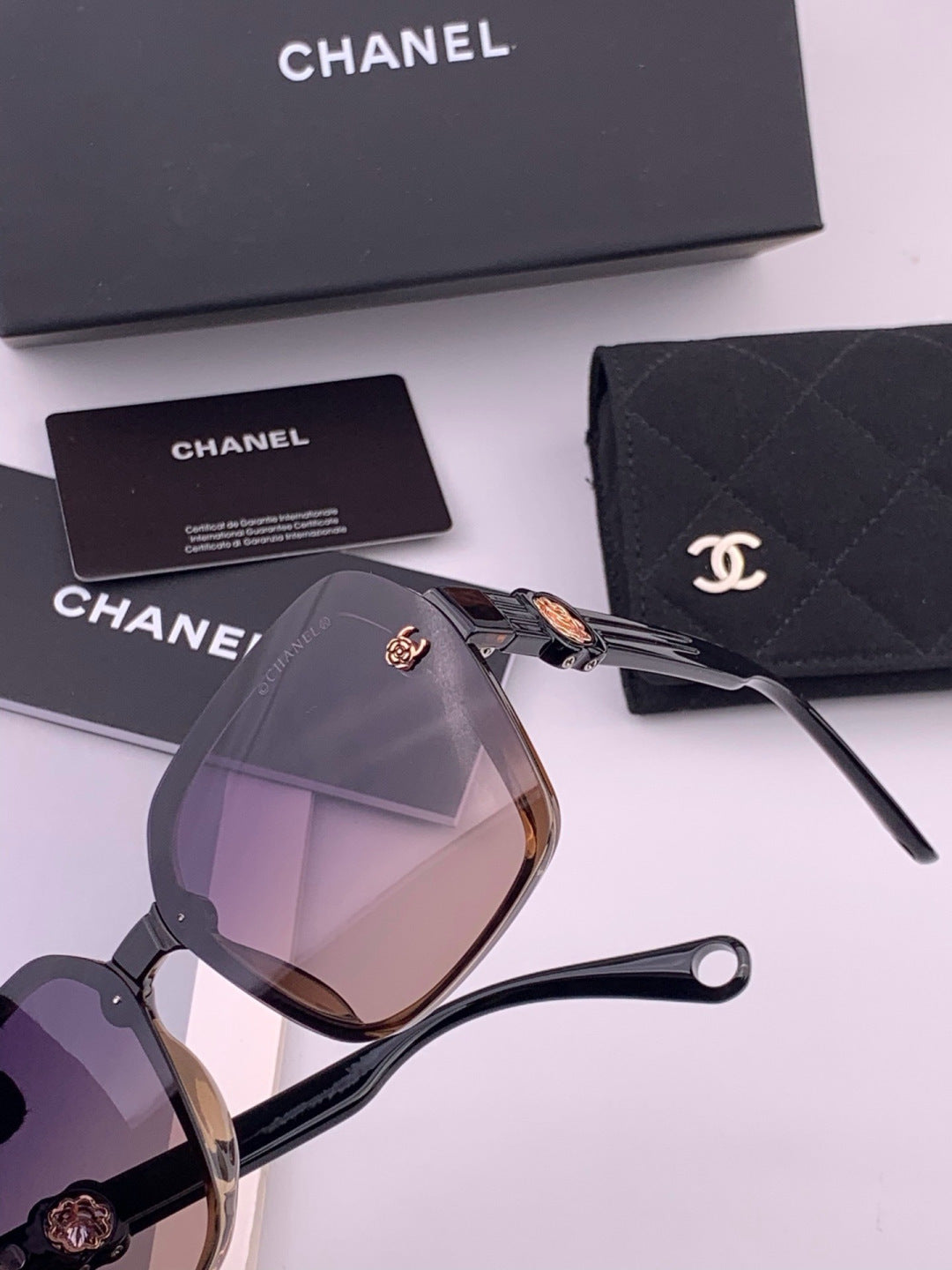 Chanel CH9788 Polarized Oversized Black Lens Sunglasses for Men & Wom - 357980 - detail image 3