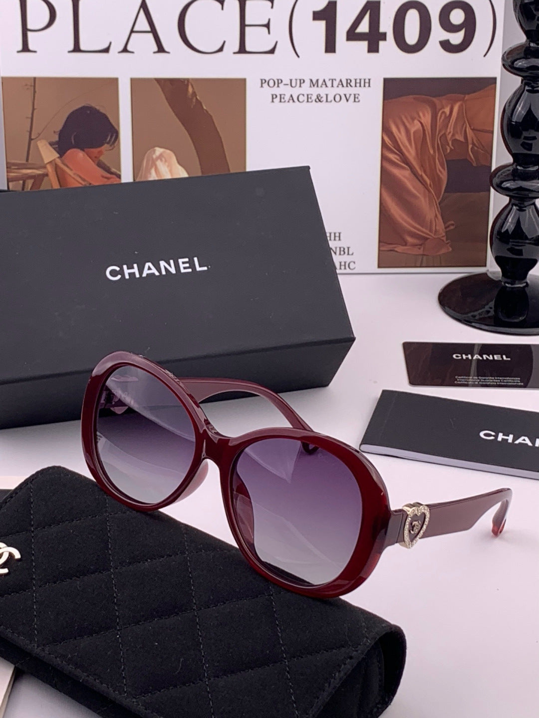 Chanel CH6788 Polarized Oversized Gold Lens Sunglasses for Men & Wome - 357982