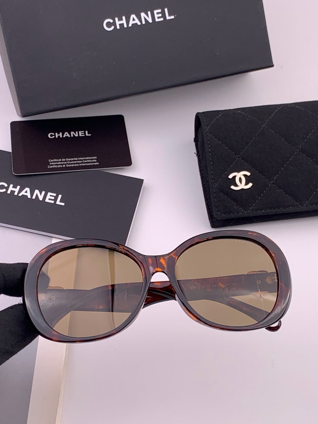 Chanel CH6788 Polarized Oversized Black Lens Sunglasses for Men & Wom - 357984
